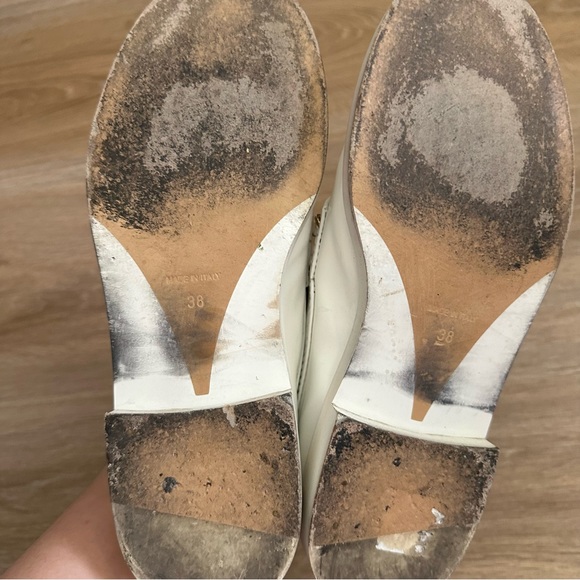 Chanel Bonnie and Clyde White Patent Loafers - Picture 6 of 7